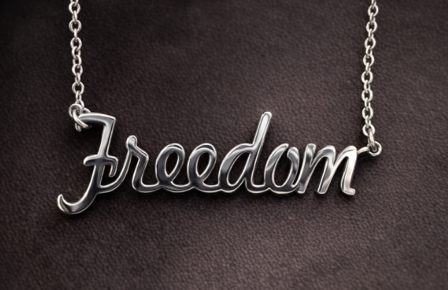 Freedom necklace - sterling silver