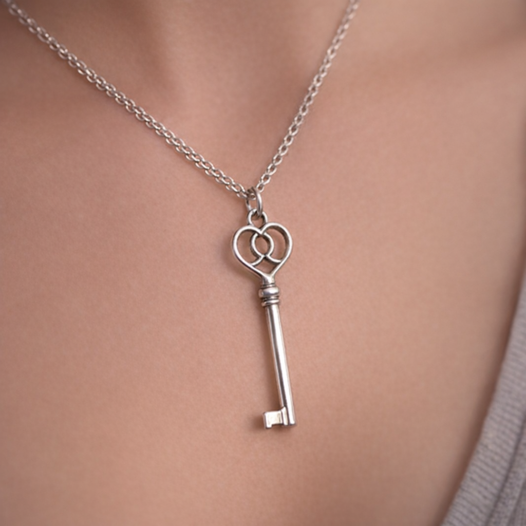 Key necklace - sterling silver
